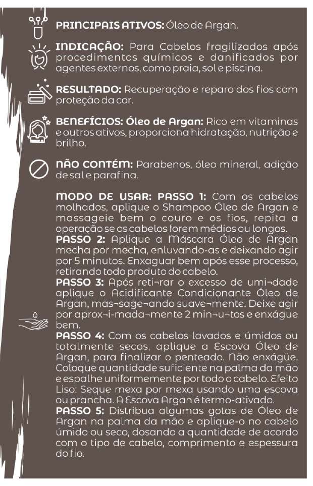 Linha para Cabelos Óleo de Argan