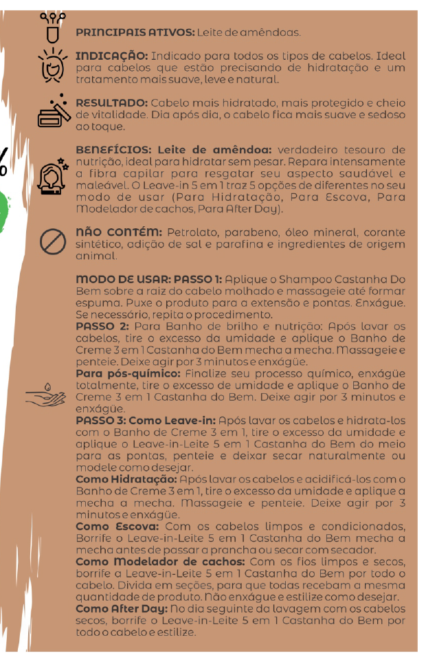 Linha para Cabelos Castanha do Bem