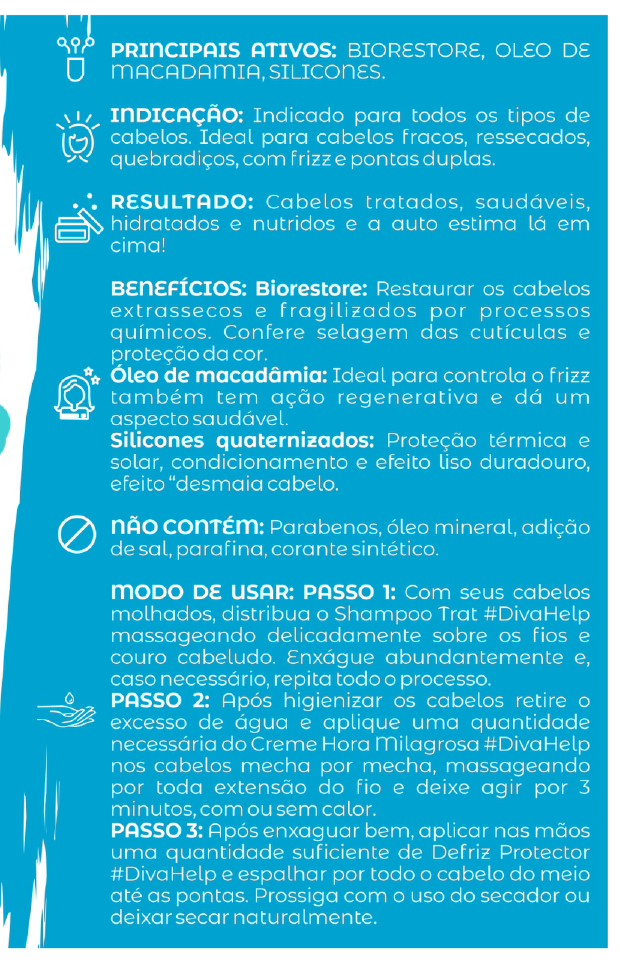 Linha para Cabelos # DivaHelp Basic