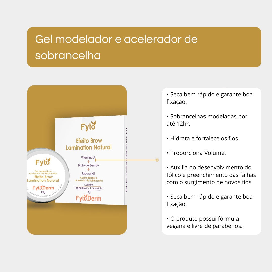 Gel modelador e acelerador de sobrancelha