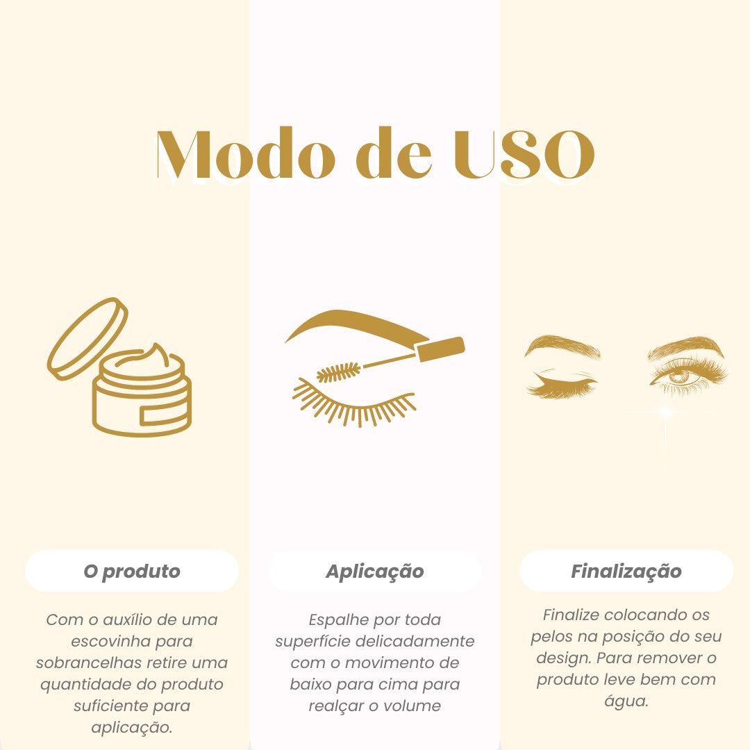 Gel modelador e acelerador de sobrancelha